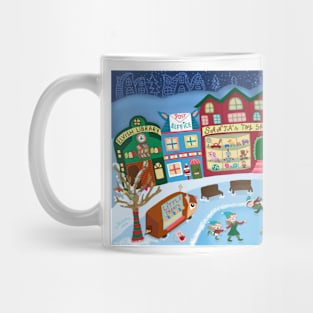 Santa's Whimsical Village Mug